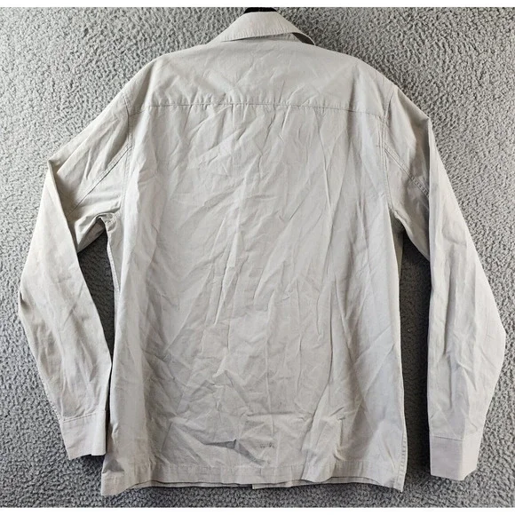 Michael Kors Long Sleeve Shirt Jacket Men's S Aluminum Pockets Button Closure